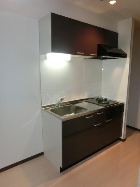 キッチン　2口ガスコンロ付きのシステムキッチン