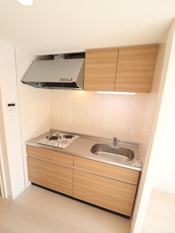キッチン　ガス２口コンロのシステムキッチン