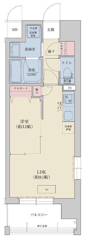 リシュドール梅小路の間取り写真