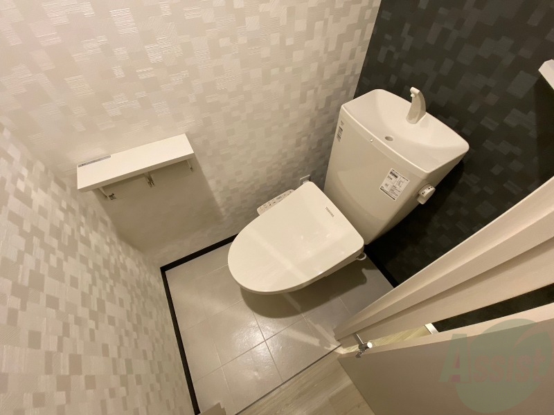 トイレ　ウォシュレット機能がついたトイレ。安心して使用できますね。