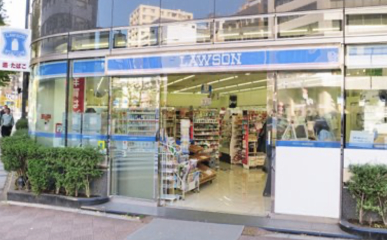 コンビニ　ローソン八丁堀二丁目店（コンビニ）まで98m