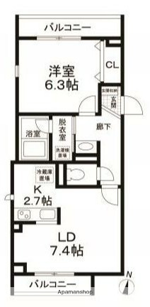 京王線 笹塚駅 徒歩8分 3階建 築8年の間取り写真