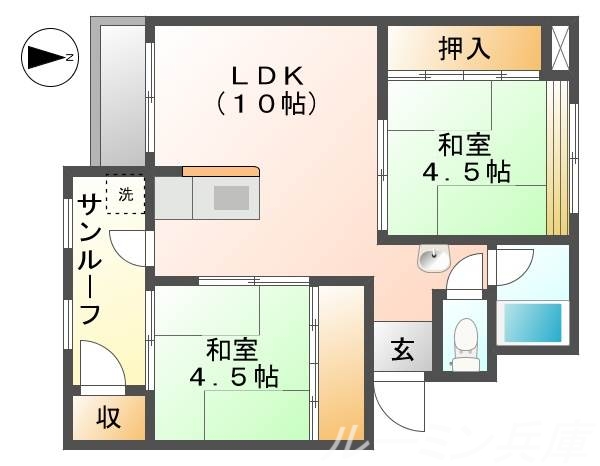 緑マンションの間取り写真