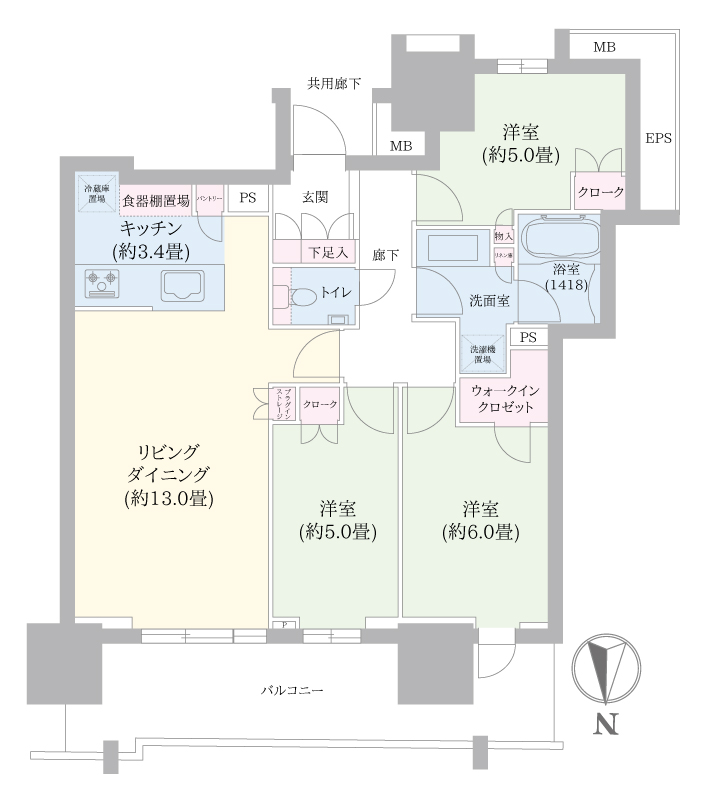 幕張ベイパークライズゲートタワーの間取り写真