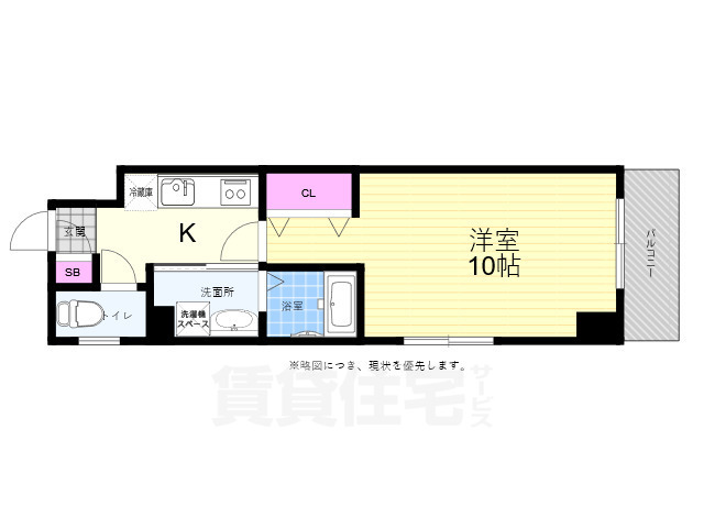 広島電鉄皆実線 比治山下駅 徒歩8分 15階建 築8年の間取り写真