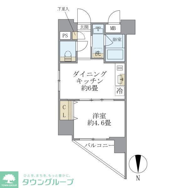 西武池袋線 椎名町駅 徒歩4分 8階建 築1年の間取り写真