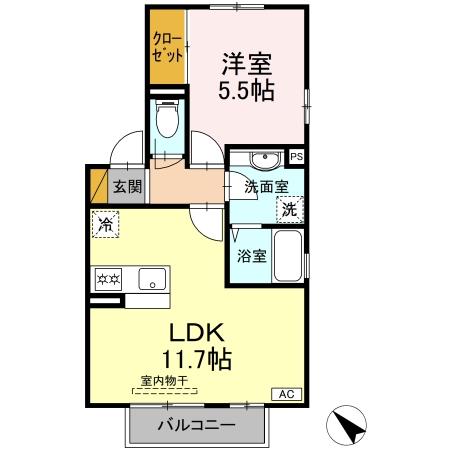 京成本線 京成大久保駅 徒歩12分 2階建 築12年の間取り写真