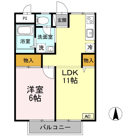 コーポ　南小谷ヶ丘の間取り