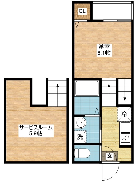 modern palazzo平和Liebeの間取り