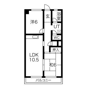 【グリーンサイドヨシタカBの間取り】