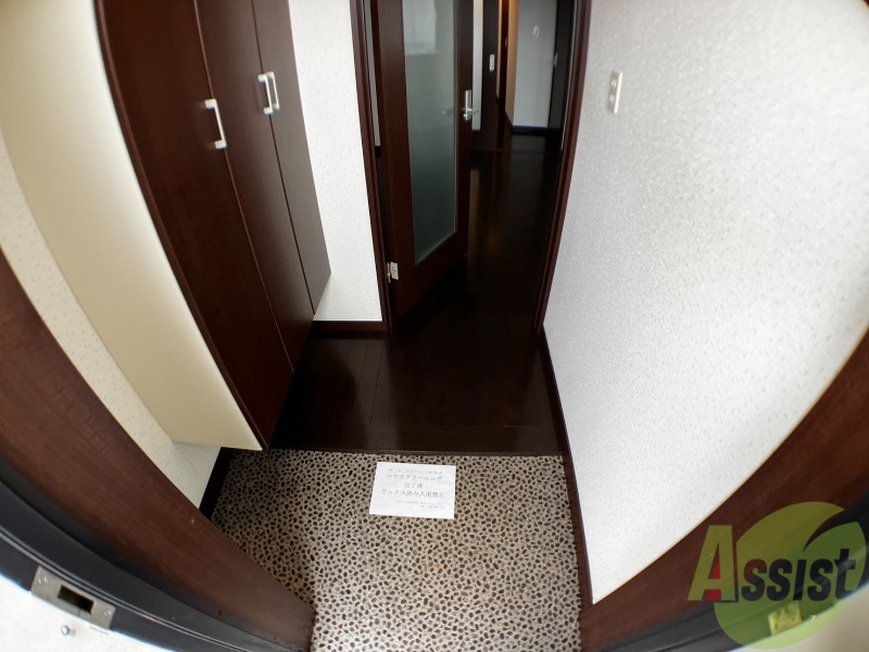 玄関　外から玄関を撮影してみました。広いリビングに繋がっています。