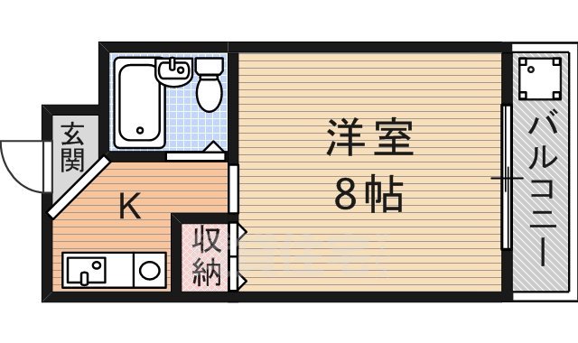 京都市山科区竹鼻竹ノ街道町のマンションの間取り