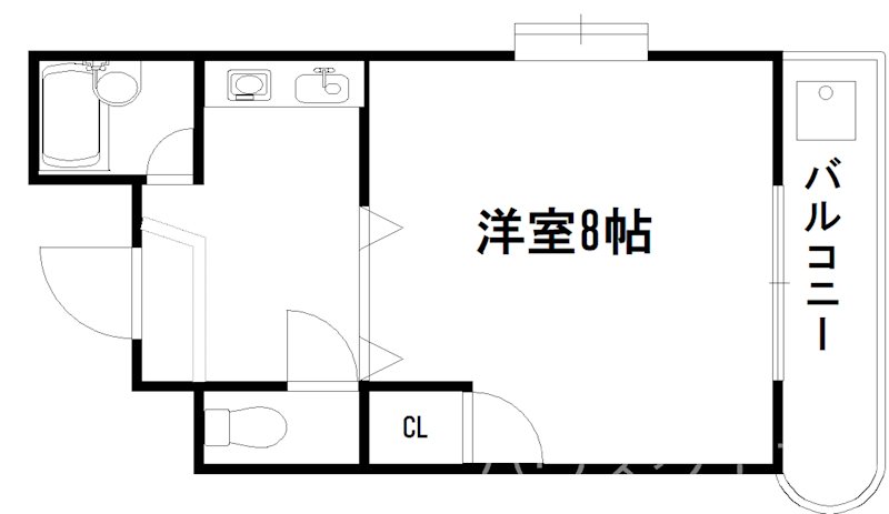 京都市伏見区津知橋町のマンションの間取り