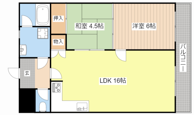 彦根市平田町のマンションの間取り