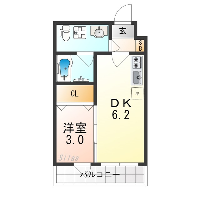 THE GARNET SUITE RESIDENCE 西院IIの間取り