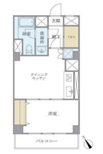 中央区勝どきのマンションの間取り