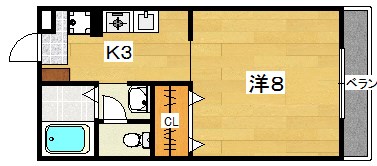 ハイツ浅霧の間取り