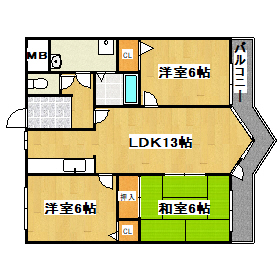 ホーユウパレス加古川の間取り