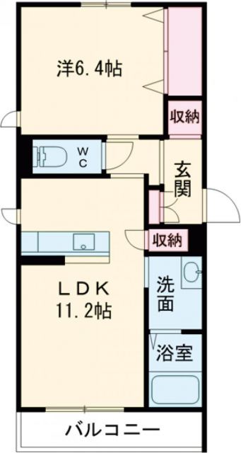 西脇市上野のマンションの間取り