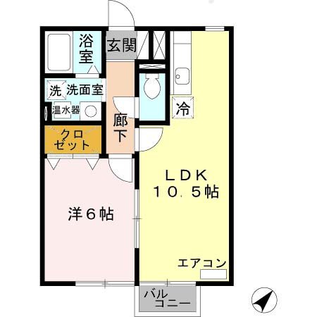 守山市播磨田町のアパートの間取り