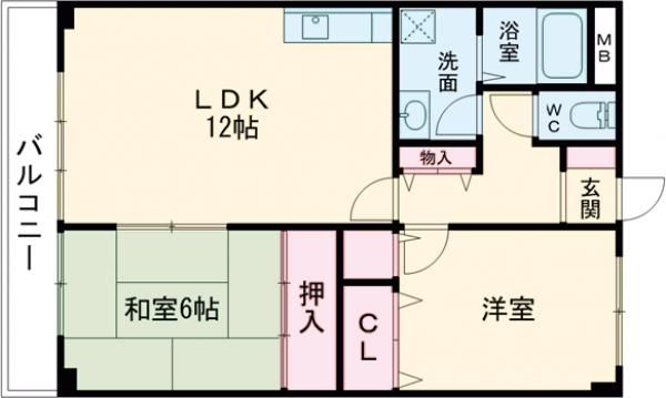 リディアヤマモト壱番館の間取り