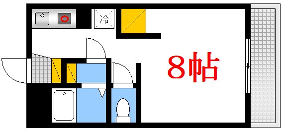 広島市中区白島九軒町のマンションの間取り