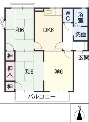 ラフィーネ稲生　Ａ棟の間取り