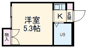 レオパレス屏風ヶ浦第２の間取り