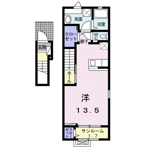 金沢市寺町のアパートの間取り