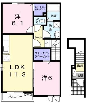 エクセレント　パレスＡの間取り