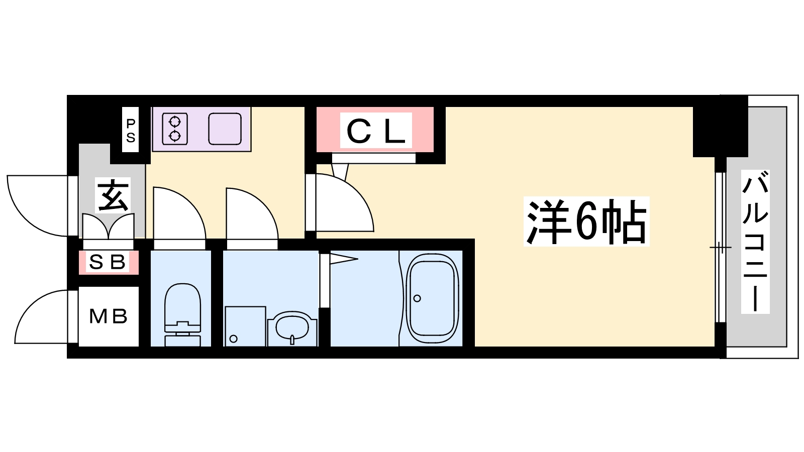 エスリード神戸兵庫駅アクアヴィラの間取り