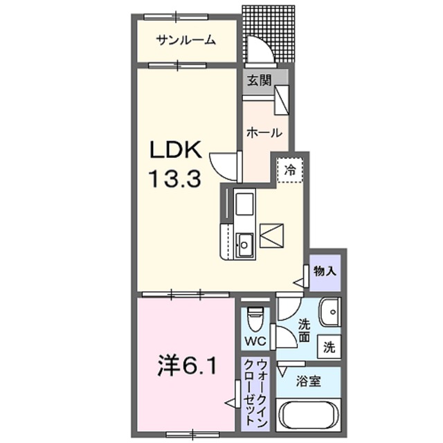 乙訓郡大山崎町字下植野のアパートの間取り