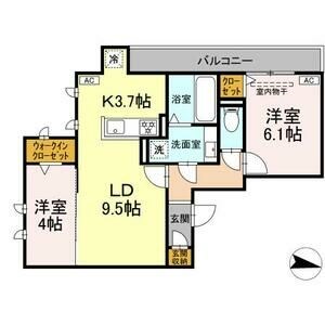 名古屋市南区道徳新町のアパートの間取り