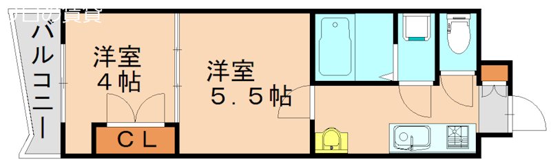 北九州市小倉北区三萩野のマンションの間取り