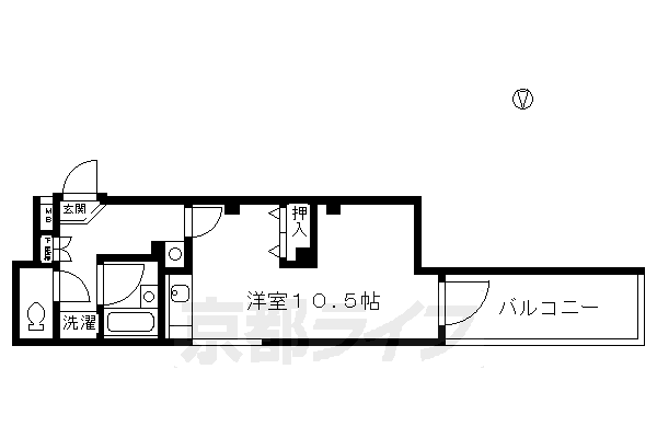 京都市中京区石橋町のマンションの間取り