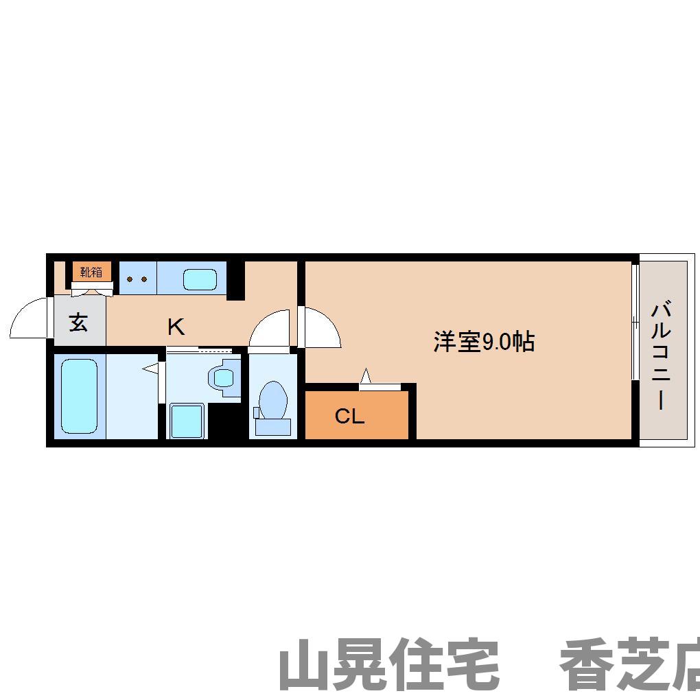 香芝市五位堂のアパートの間取り