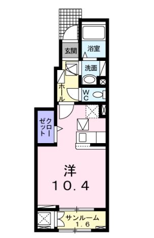 マリオ葛島Aの間取り