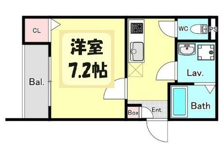 春日部市粕壁東のアパートの間取り