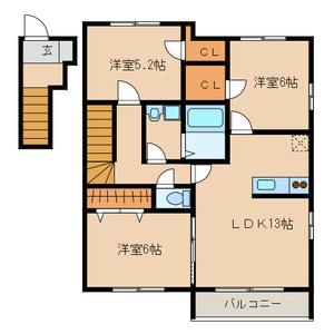 【とののくら六番館Aの間取り】