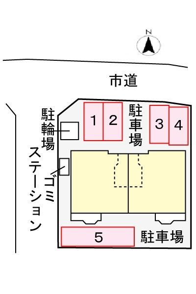 【久喜市久喜東のアパートのエントランス】