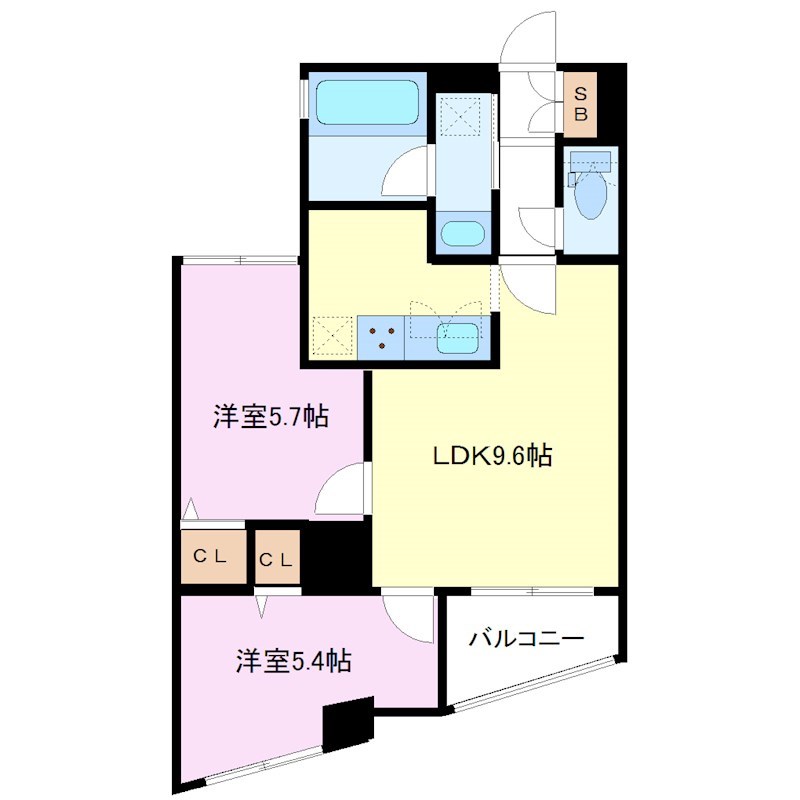 横浜市西区久保町のマンションの間取り