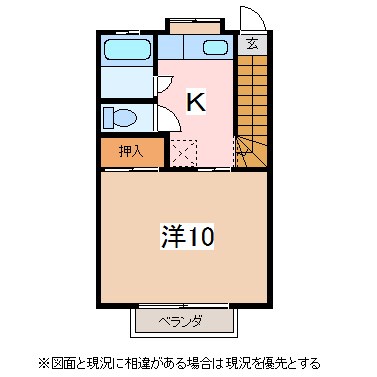 松本市大字新村のアパートの間取り