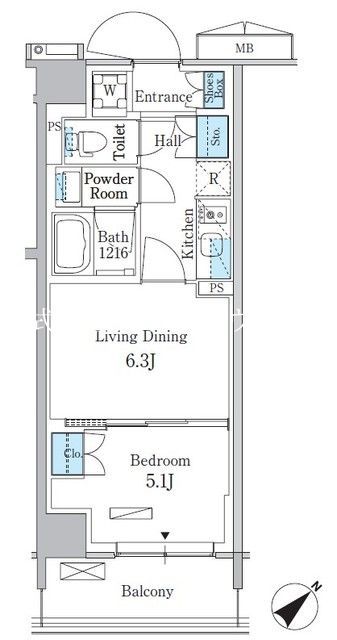 品川区南大井のマンションの間取り