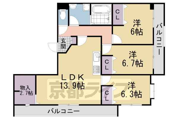 グリーンサム大久保IIの間取り