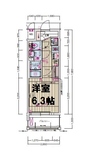 ララプレイス天王寺シエロの間取り