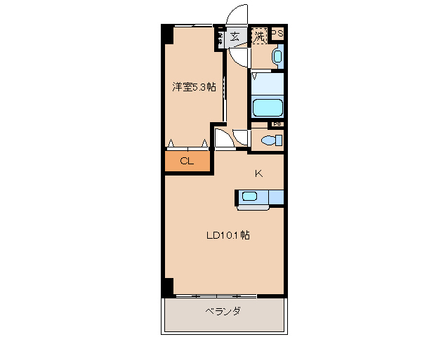 津市城山のマンションの間取り