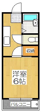 京都市伏見区深草大亀谷大山町のアパートの間取り