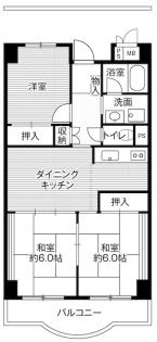 ビレッジハウス芝浦タワー1号棟の間取り