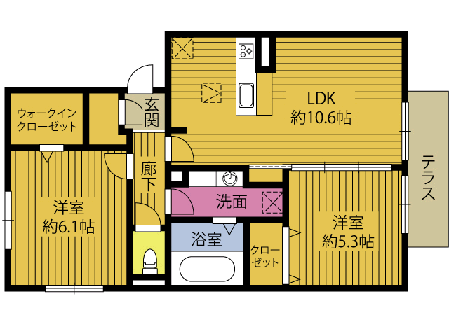 アスールの間取り