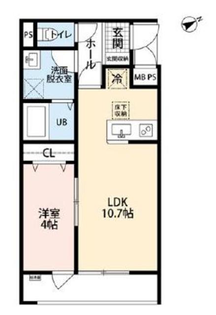 相模原市中央区高根のアパートの間取り